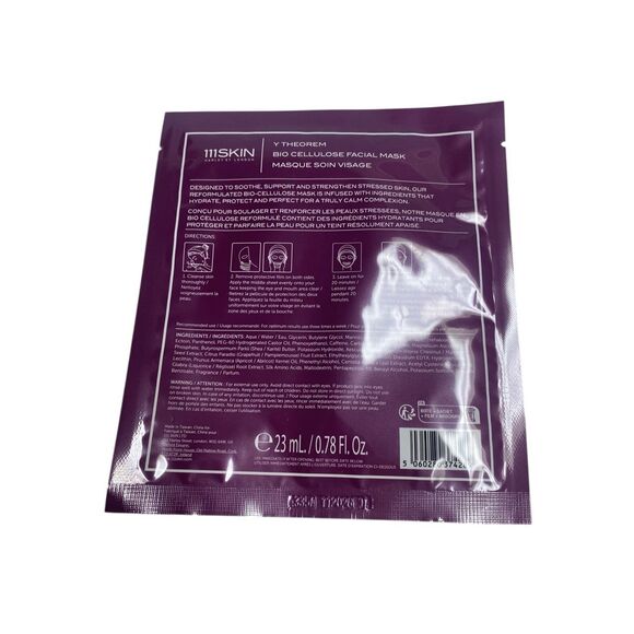 111SKIN Y Theorem Bio Cellulose Facial Mask - Picture 2 of 2